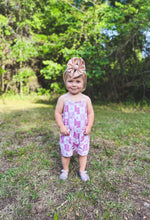 Load image into Gallery viewer, Pink Western Checkered Romper
