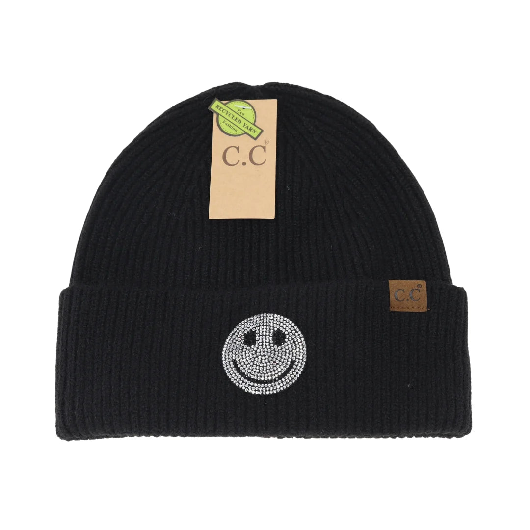 Happy Face Beanies (kids and adult) (FINAL SALE)