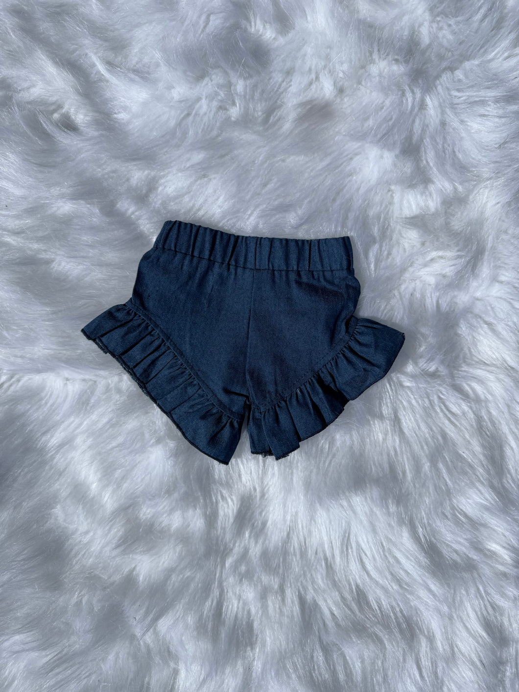 Dark blue denim-like shorties