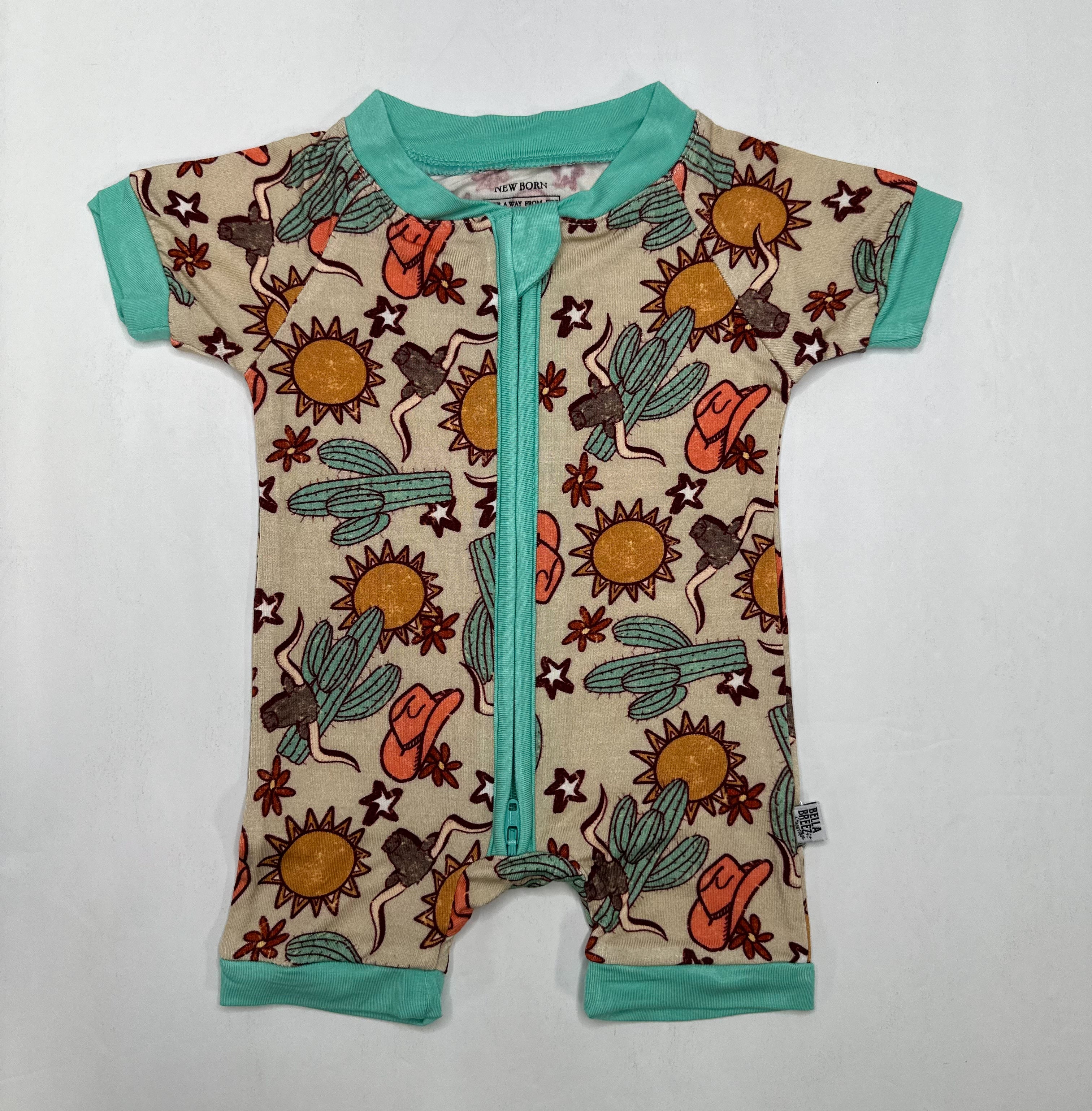 4t Wild West Bamboo Shortie Romper (FINAL SALE)