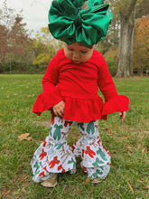 Load image into Gallery viewer, Coquette Christmas Double Bell Bottoms
