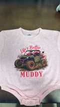 Life is better muddy bubble/tshirts