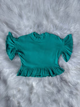Load image into Gallery viewer, Tropical Tide ruffle top
