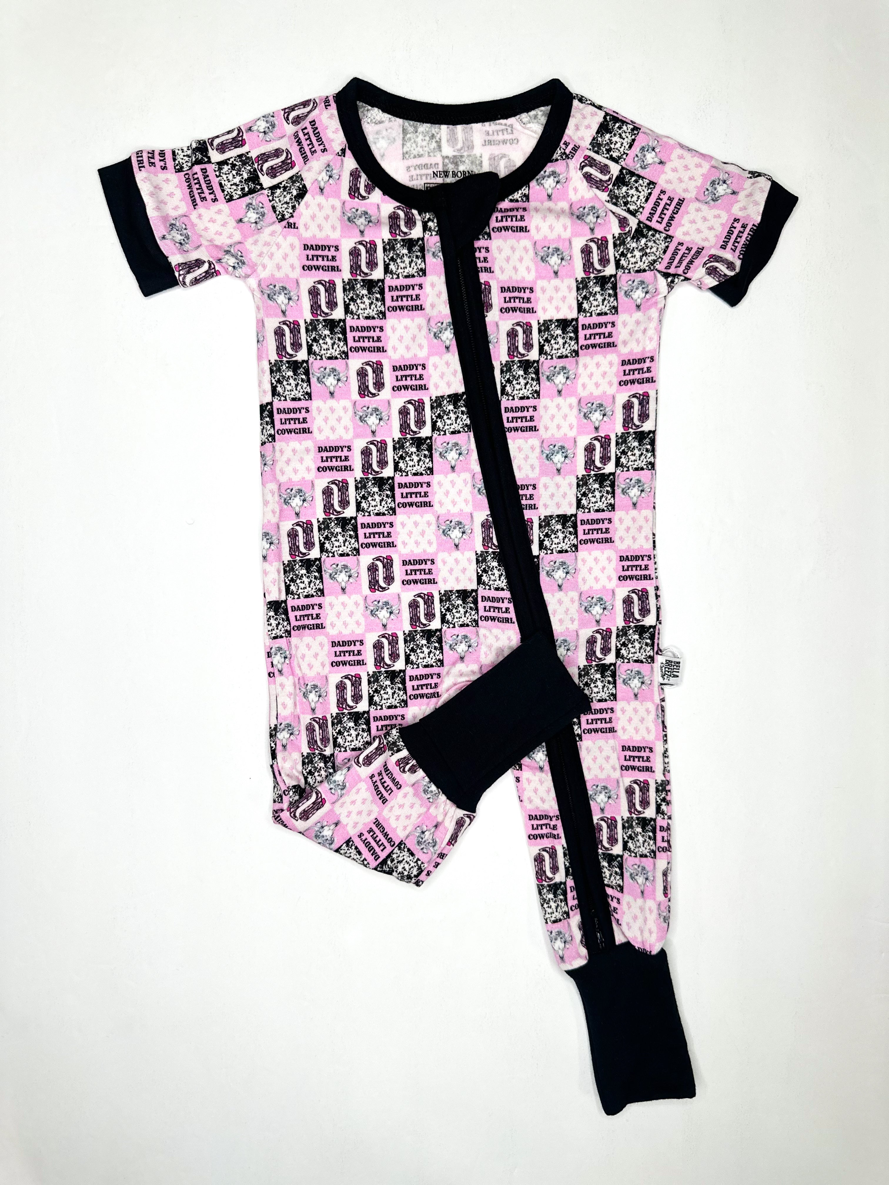 Daddy's Little Cowgirl Short Sleeve Bamboo Sleeper (FINAL SALE)