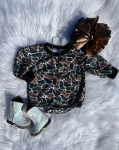 Load image into Gallery viewer, Camo Bubble Romper
