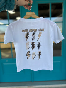 Lightning Bolt God Says I Am T-Shirts & Onesies