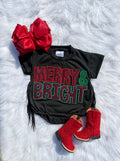 Merry & Bright Fringe Bubble Romper
