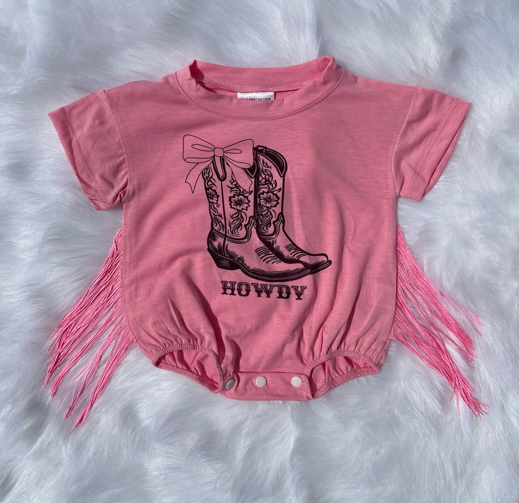 Cowgirl Boots Oversized T-shirt Romper