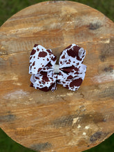 Load image into Gallery viewer, Printed 7.5 inch bedazzled hair bows
