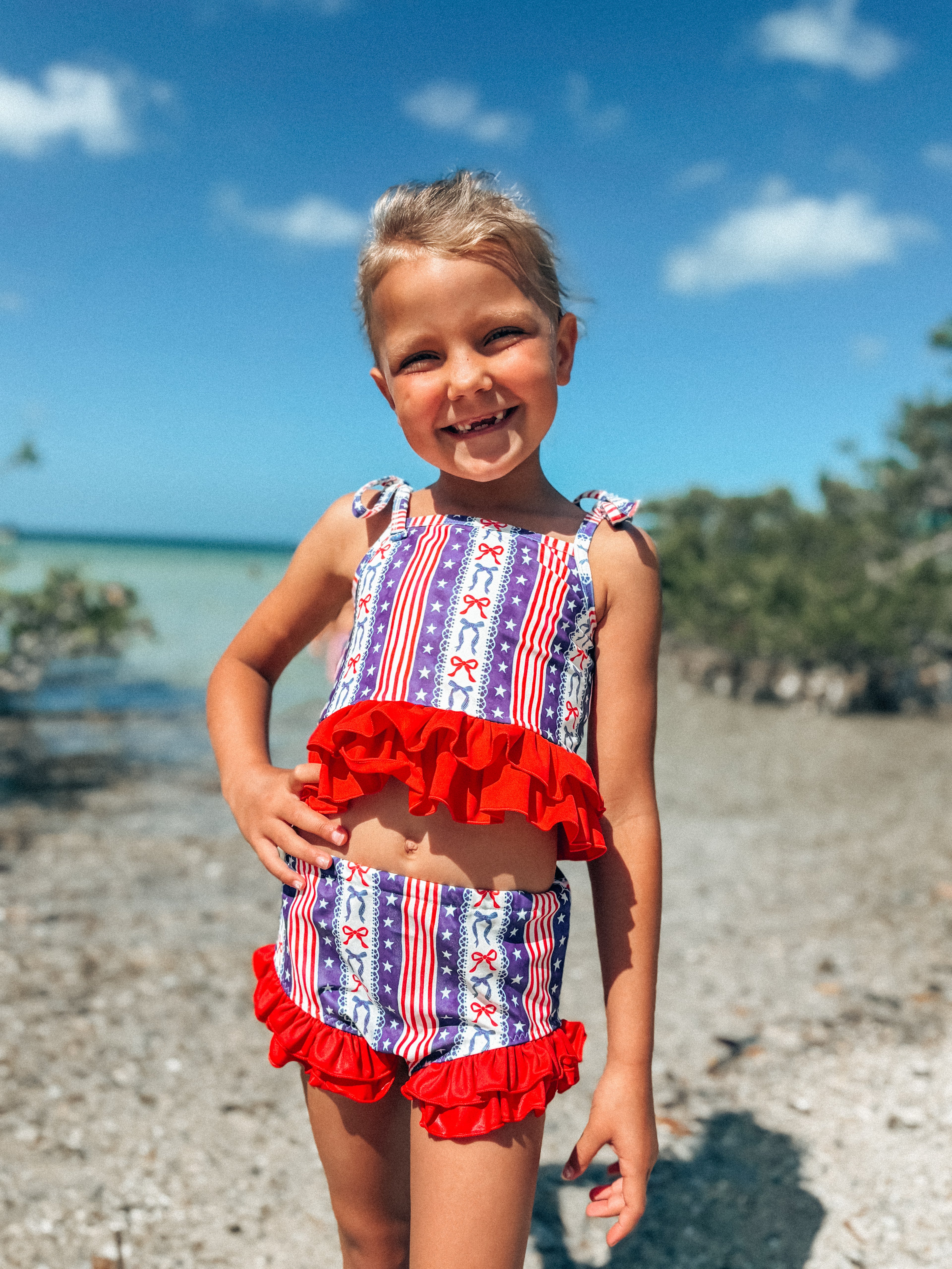 Little Miss America 2 Piece Swim Suit