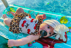 Cherry-licious Ruffled Swim Suit