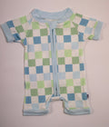 Ocean Checks Bamboo Shortie Romper (FINAL SALE)