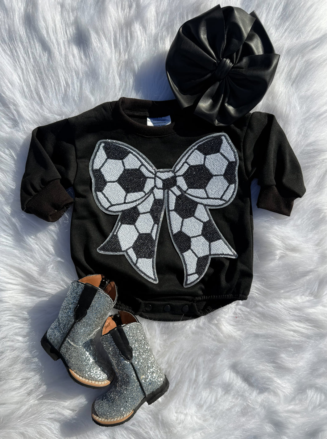 Soccer Bow Bubble Romper (4 options)