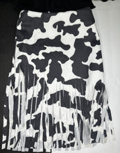 Load image into Gallery viewer, Cow Print Fringed Skirt (FINAL SALE)
