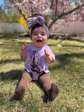 Load image into Gallery viewer, Purple Toile Name Bubble Romper

