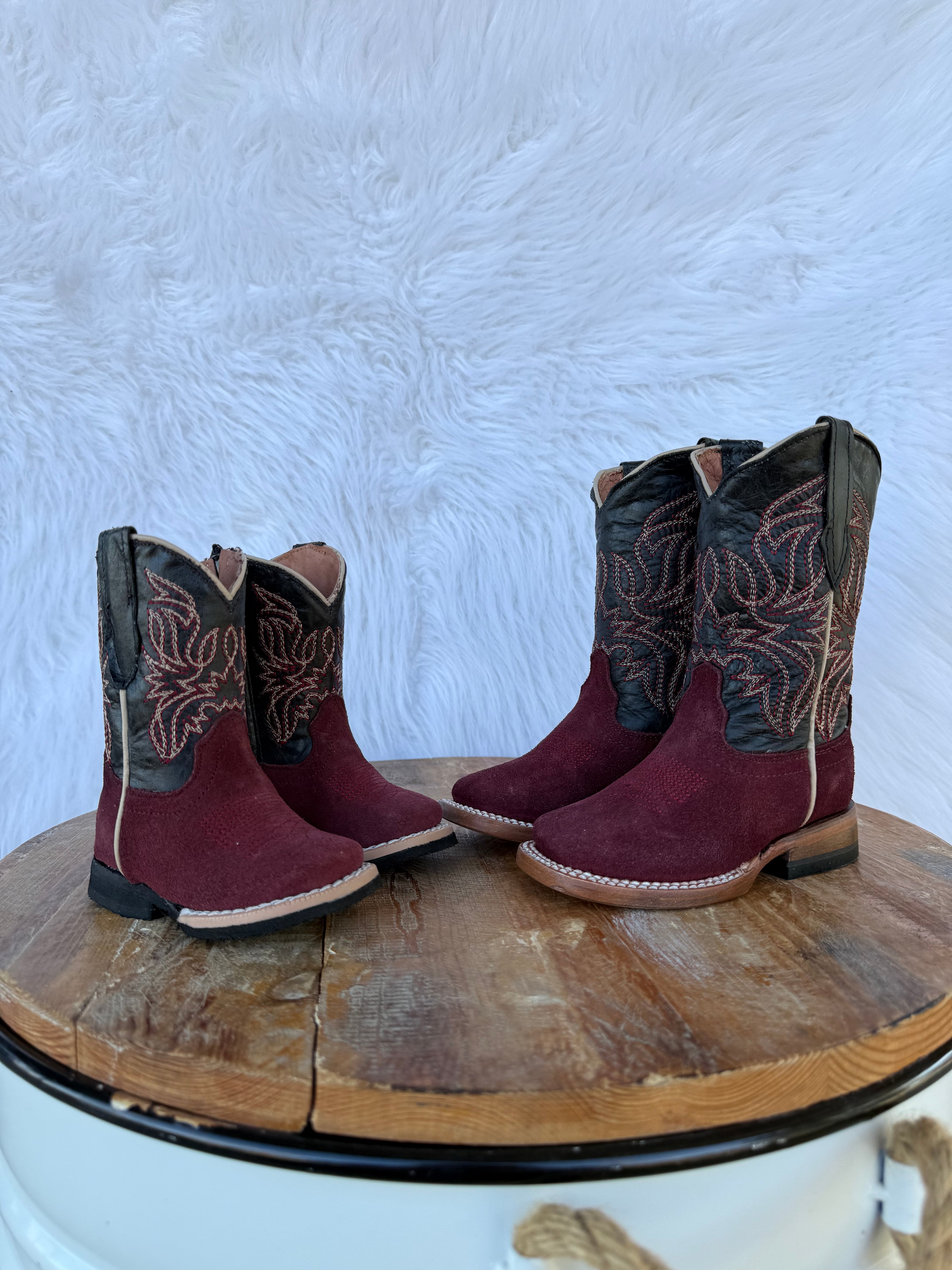Burgundy Suede Tanner Mark Boots