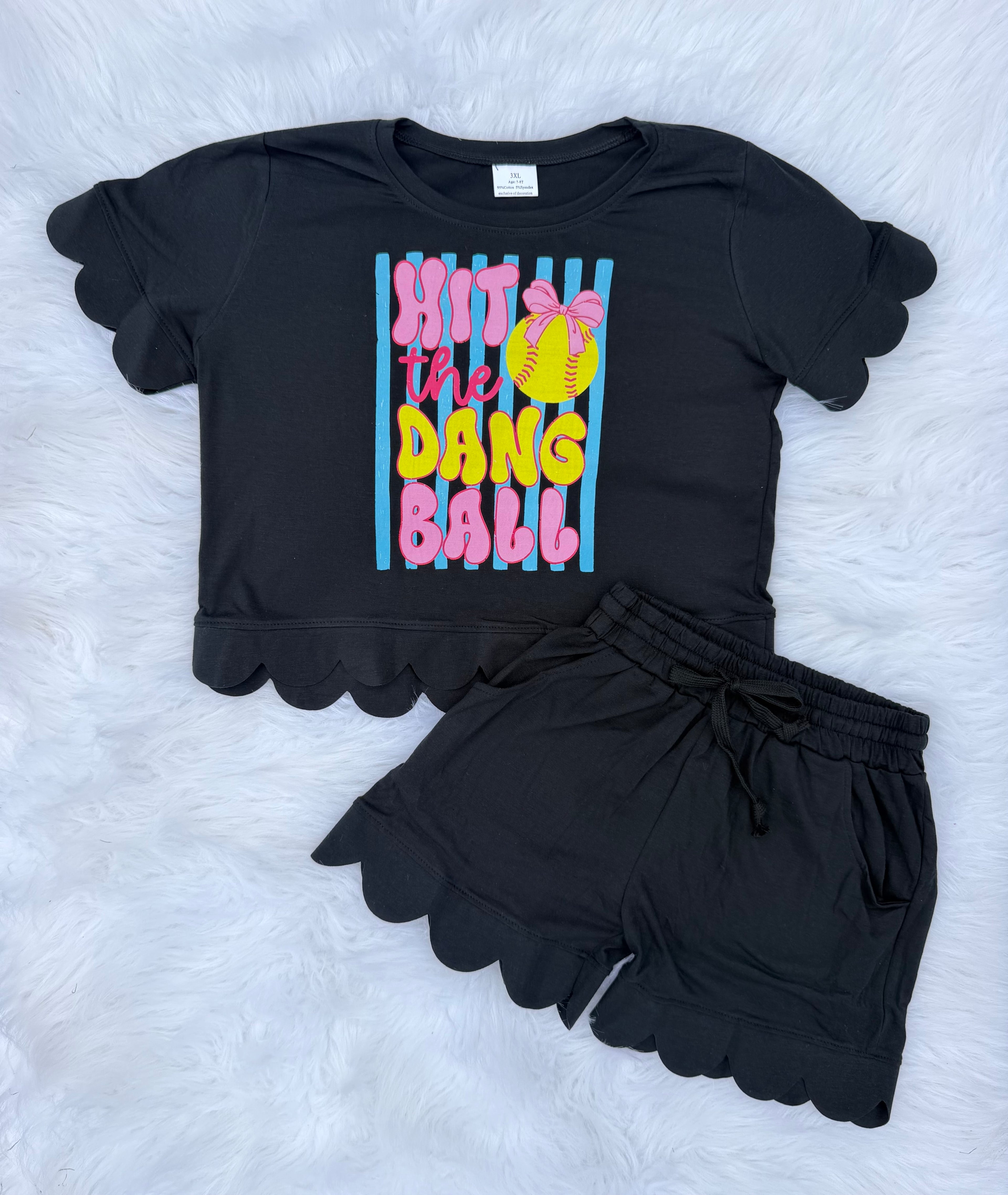 Hit the Dang Ball Scalloped Set