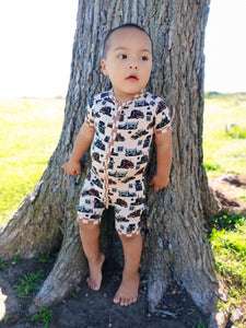 Sad Beige Semis Bamboo Shortie Romper