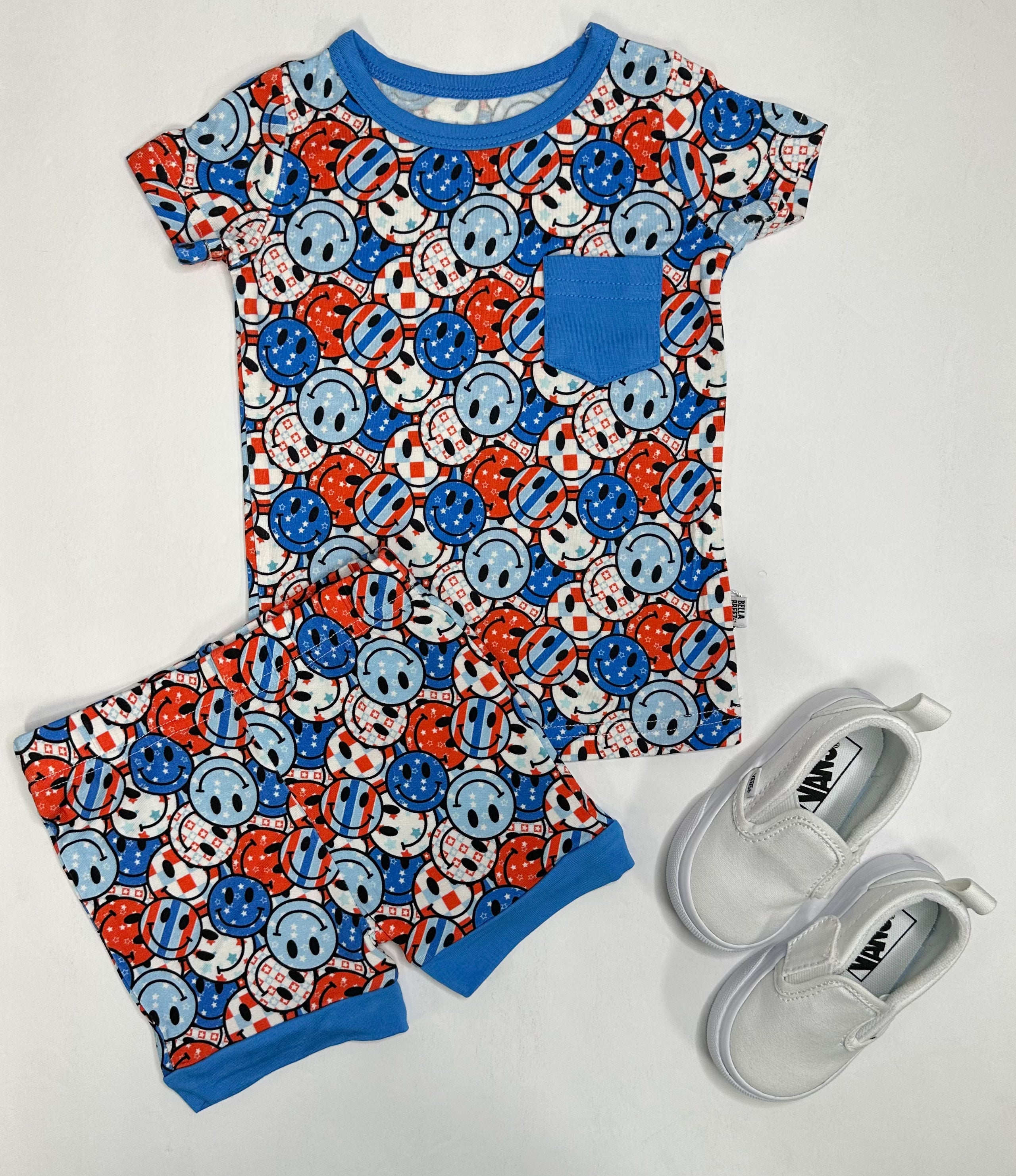 12/18 Months Smile USA Bamboo Sleep Short Set (FINAL SALE) – Bella