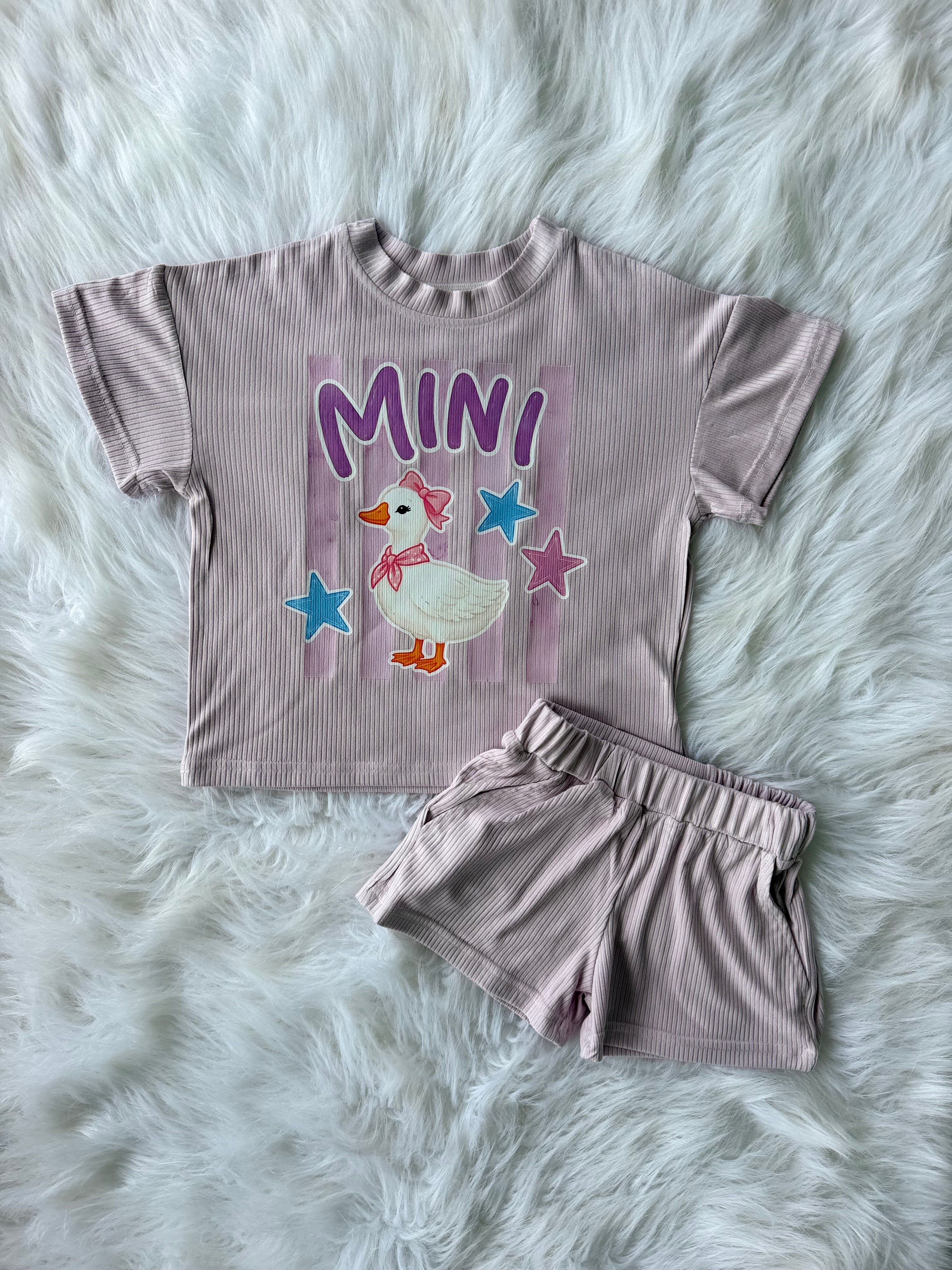 Purple Mini Goose (GIRLS) short set