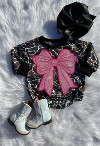 Pink Bow Bubble Romper (3 options)