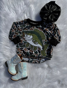 Camo Bass Bubble Romper