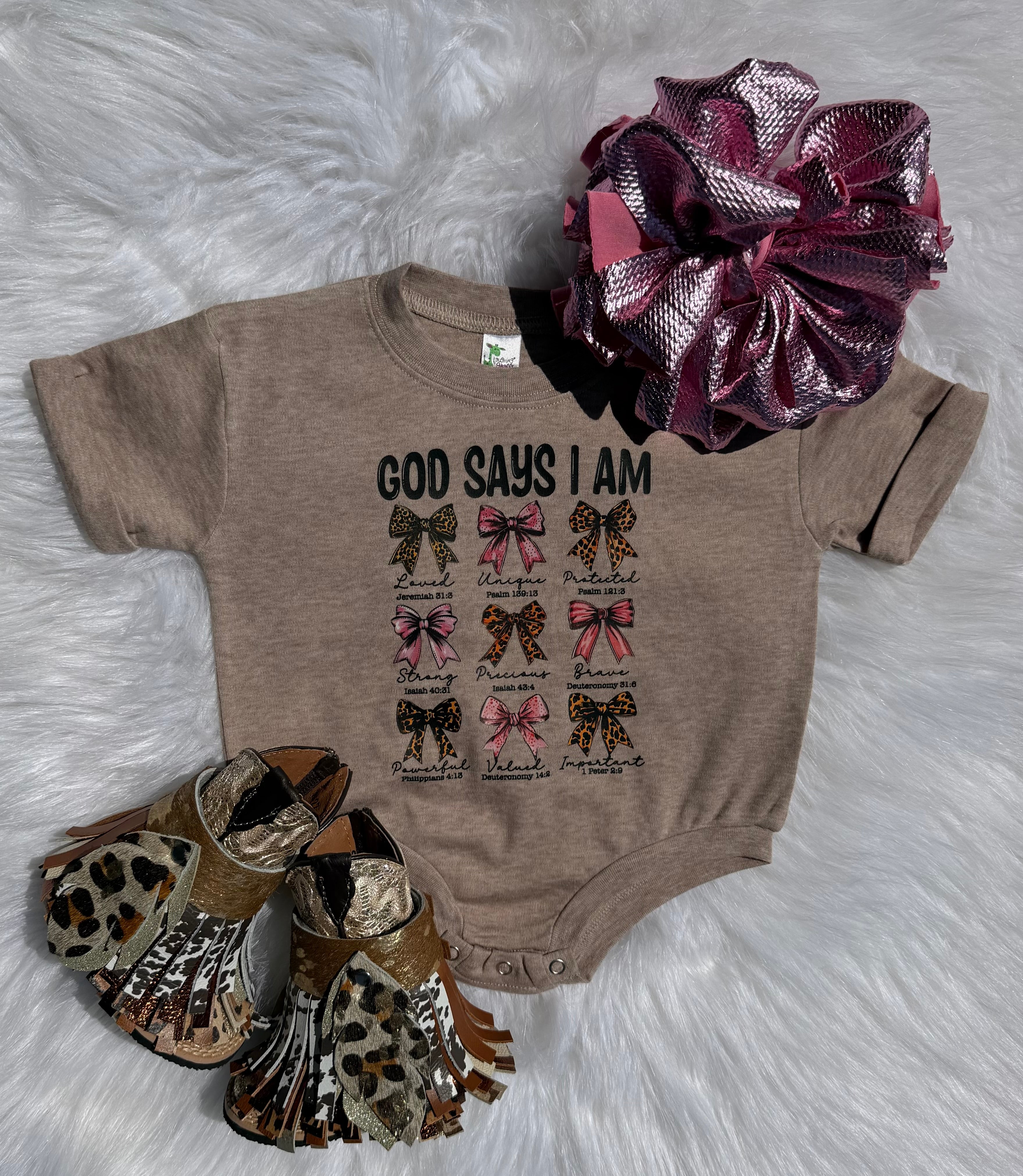 God Says bubble romper