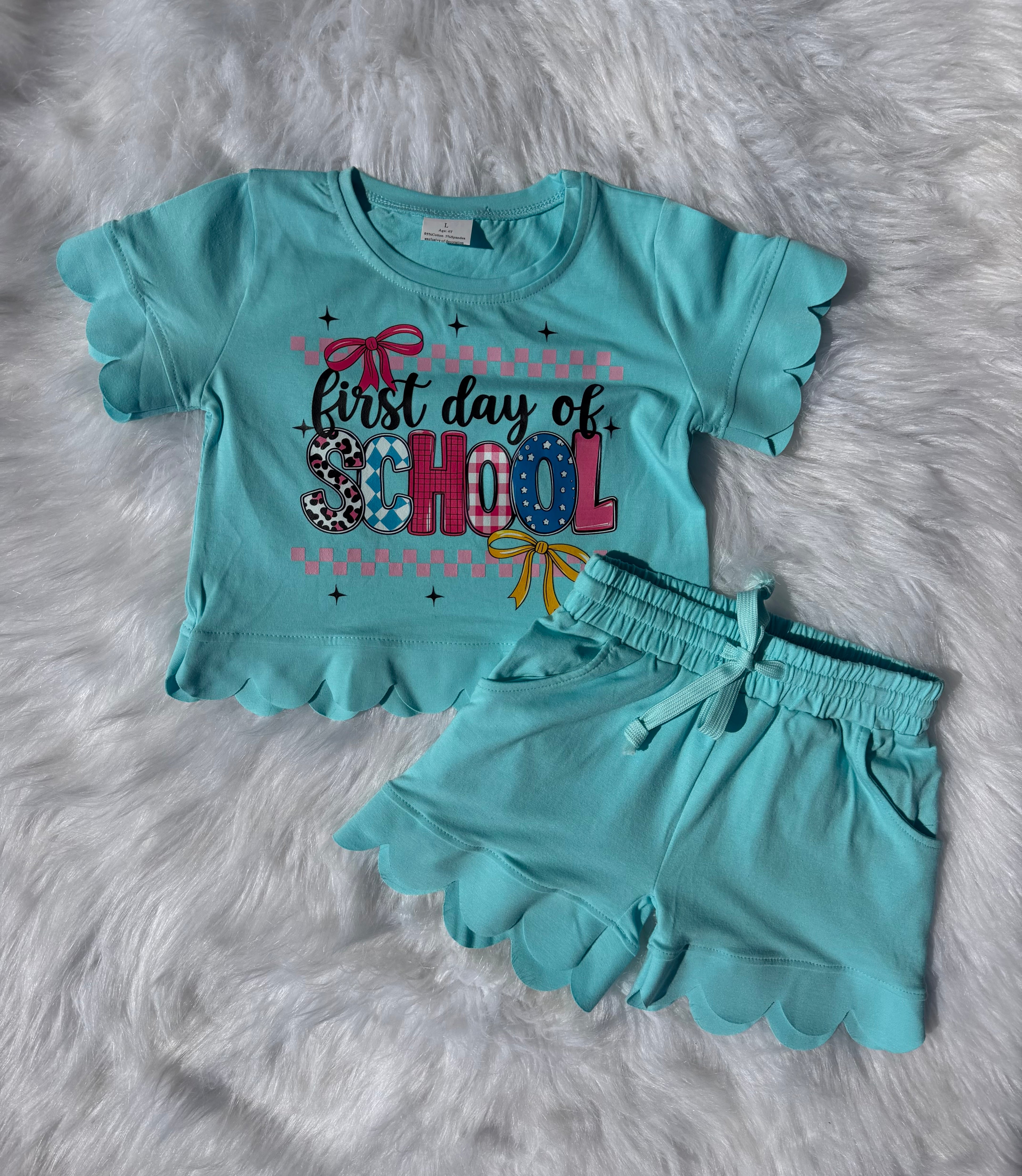 First Day of School Scalloped Set