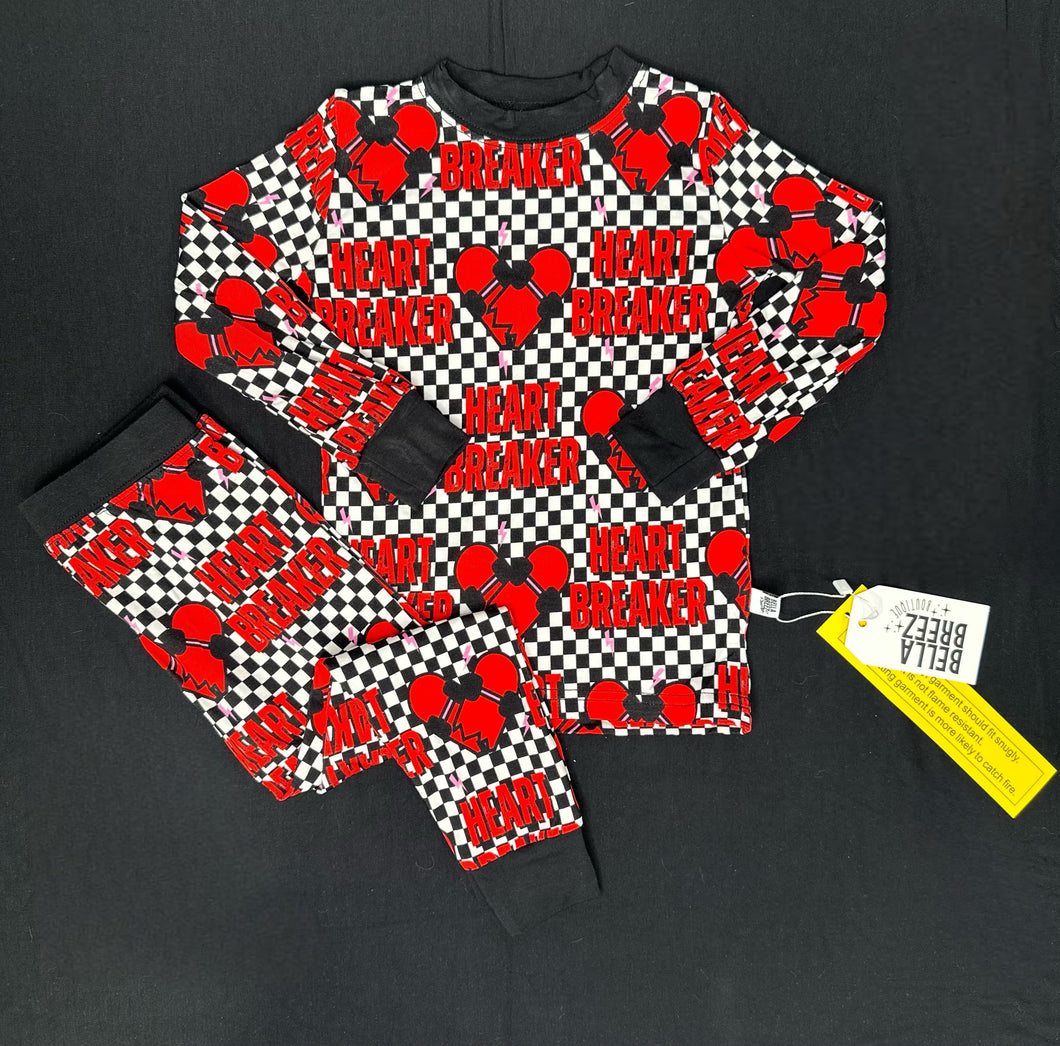 Checkered Heart Breaker Bamboo Set