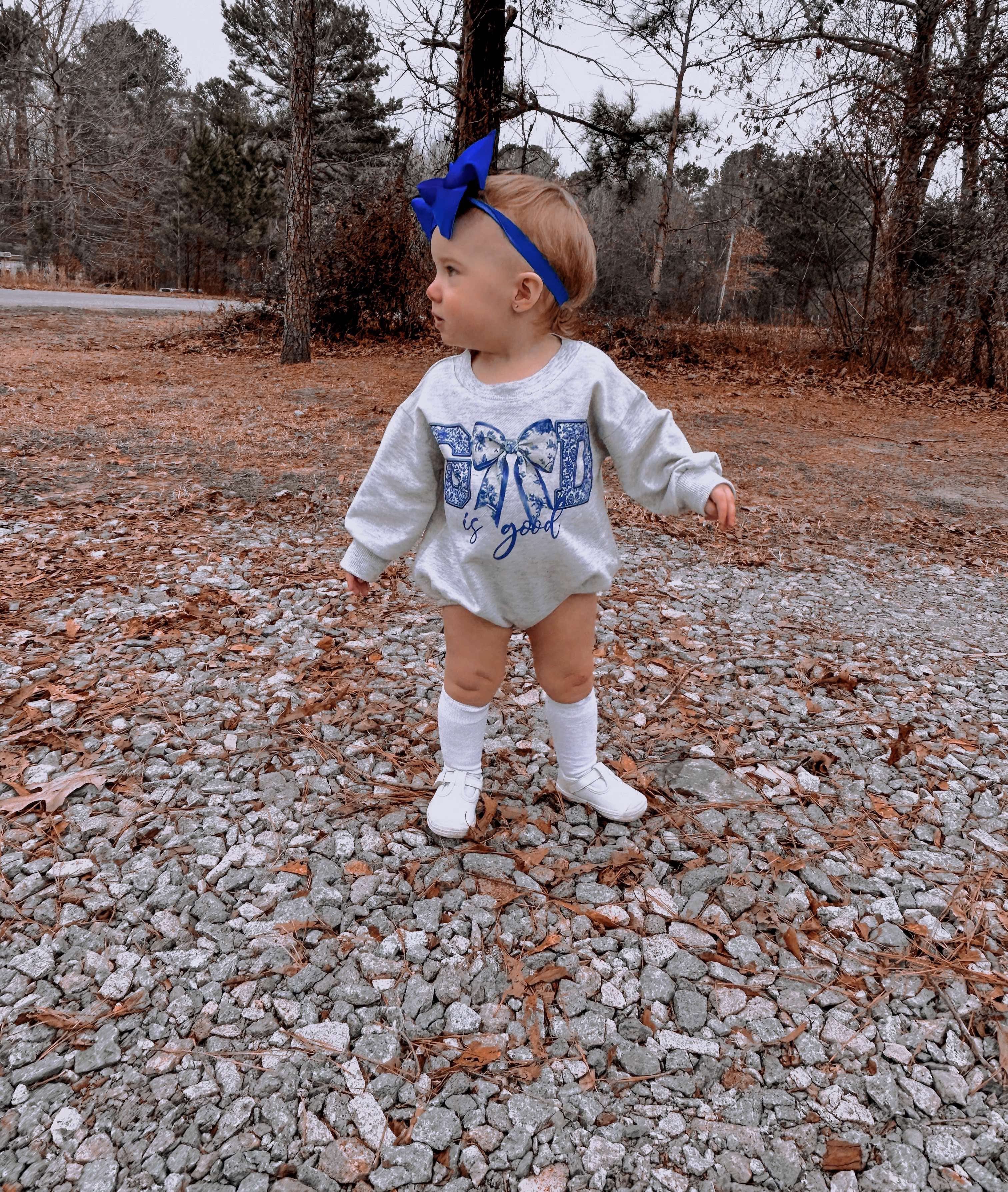 Toile Blue God is good bubble/sweatshirt