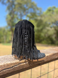 Black Fringe Sparkle Tanner Mark boots