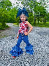 Load image into Gallery viewer, Acid Wash Double Bell Bottoms

