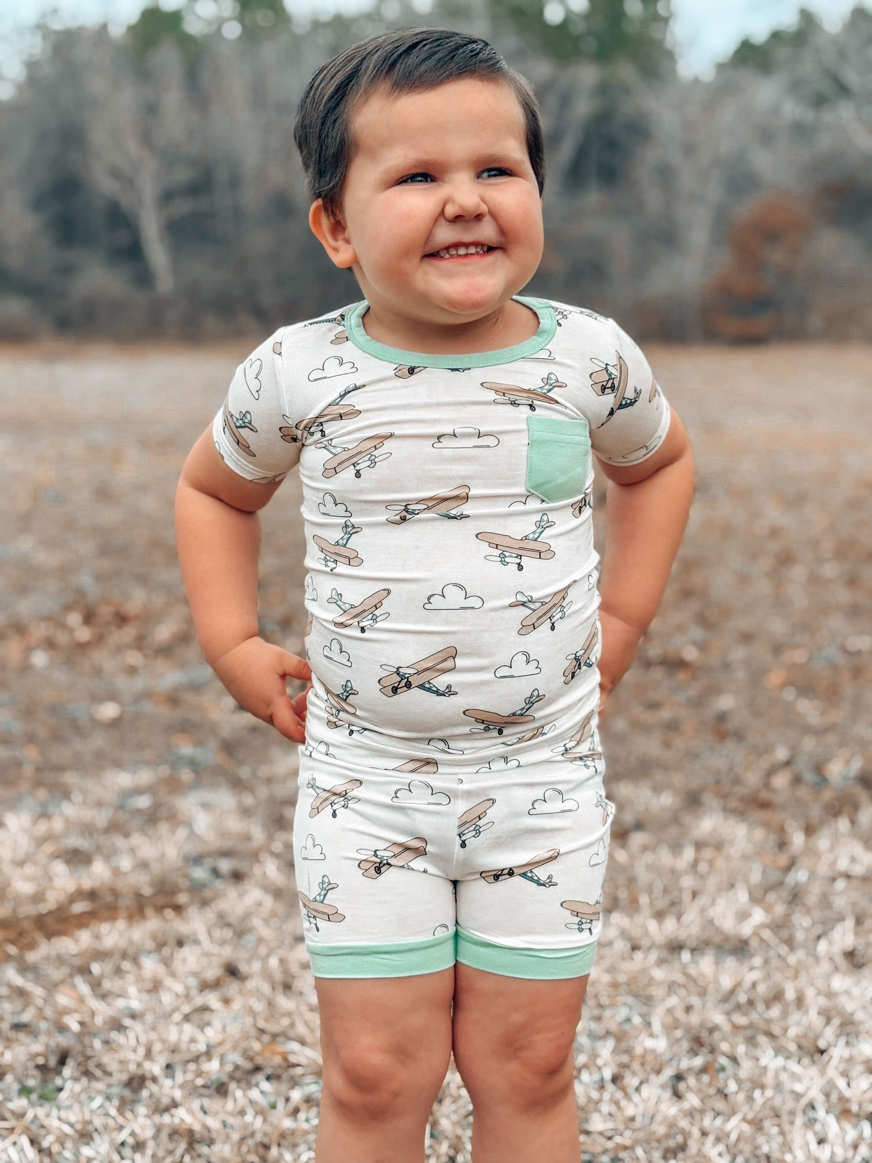 Airplane Bamboo Short Set (FINAL SALE)