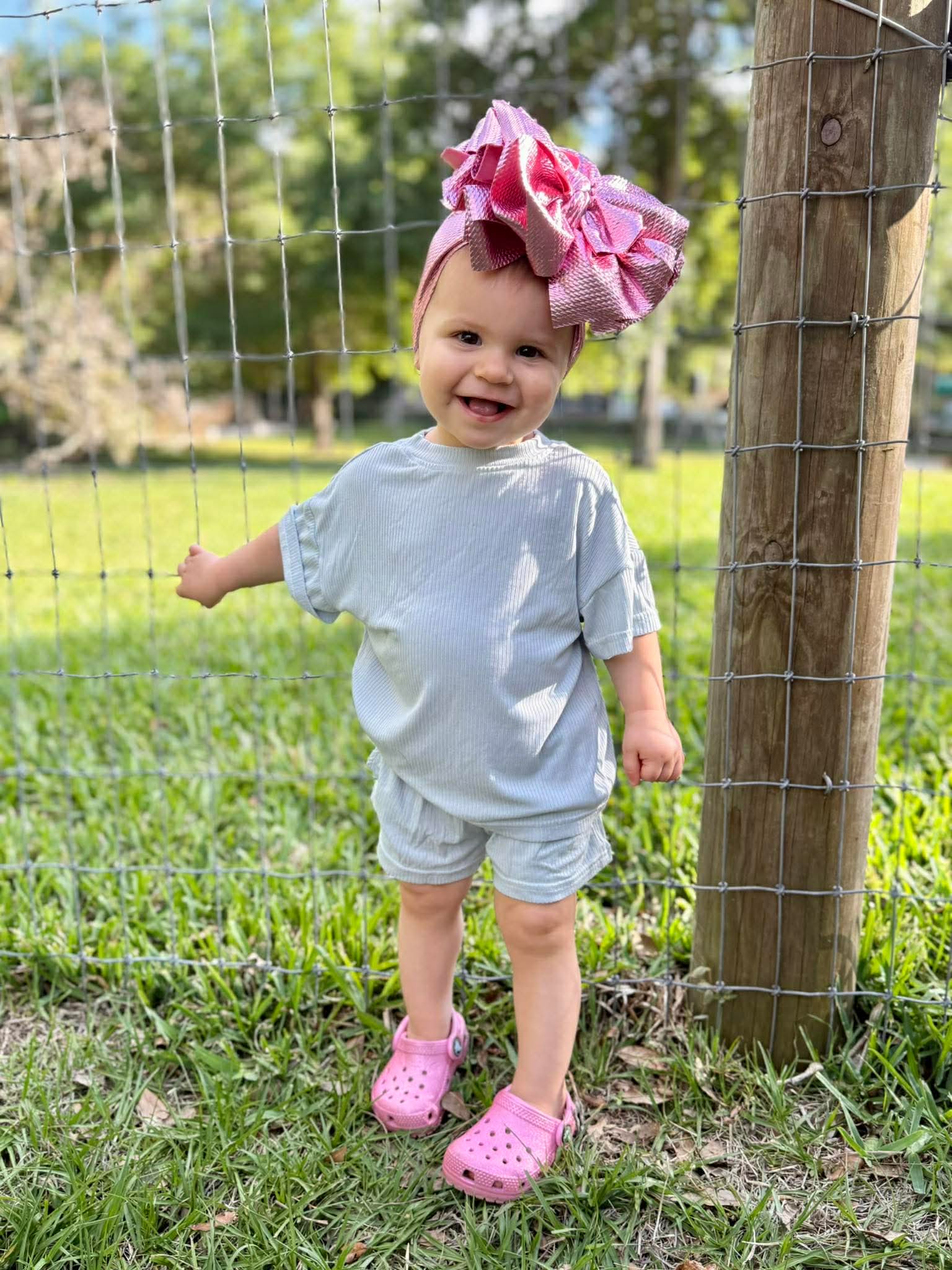 Kids baby blue short set