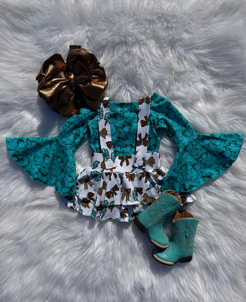 3T Ribbon Rodeo suspender skirt  (FINAL SALE)