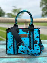 Load image into Gallery viewer, Cow Print Wrangler Cross Body Totes 2.0 (4 color options)
