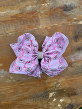 Load image into Gallery viewer, Printed 7.5 inch bedazzled hair bows
