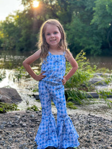Blue Plaid Bell Jumper