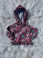 Load image into Gallery viewer, Pink Christmas Ruffled Hoodie
