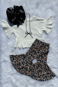 White Ruffled Top