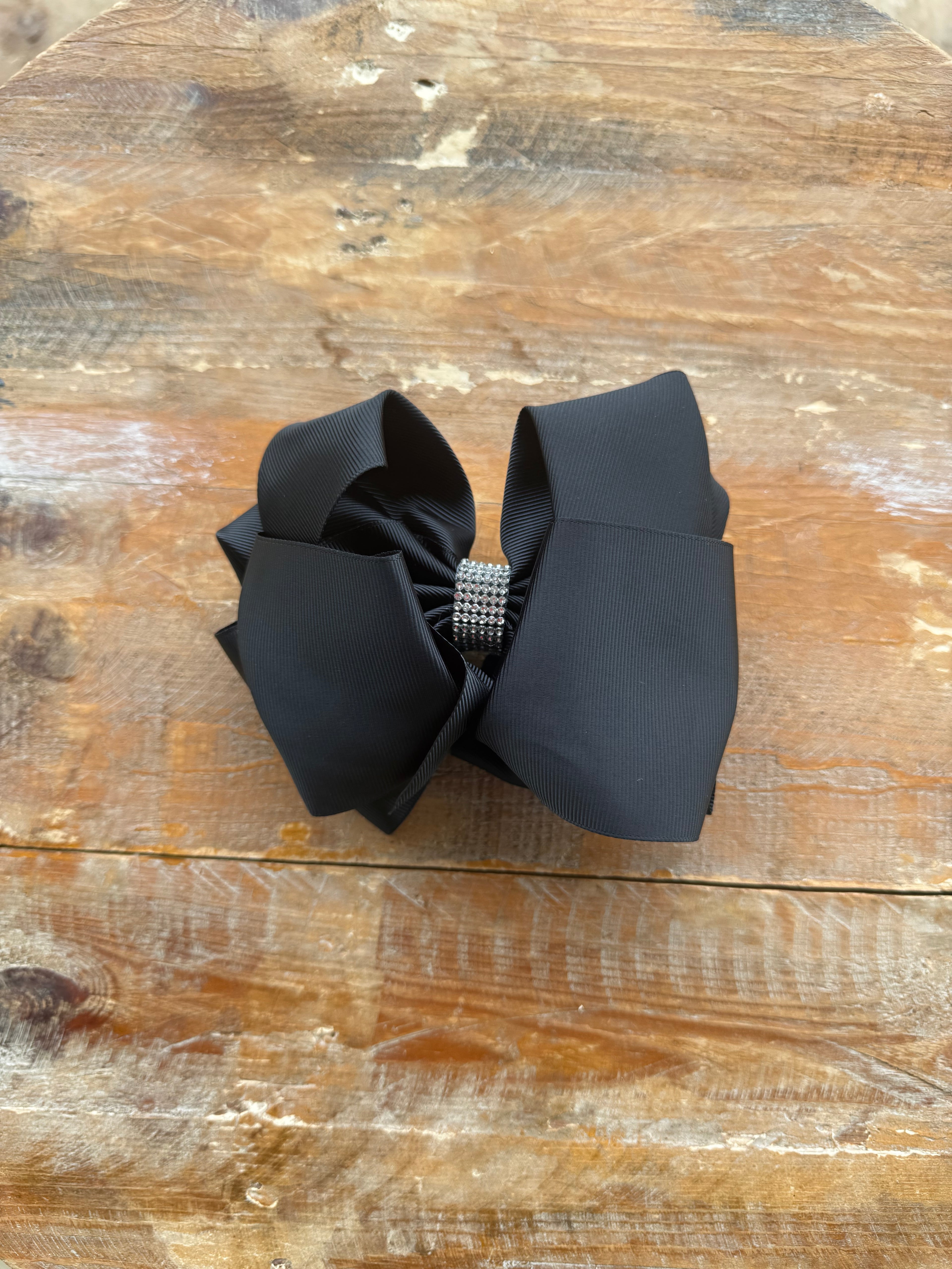 Solid 7.5 inch bedazzled bows
