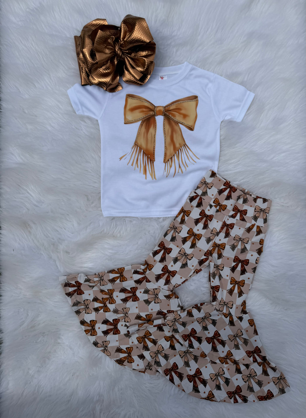 Brown Bow T-Shirts & Onesies