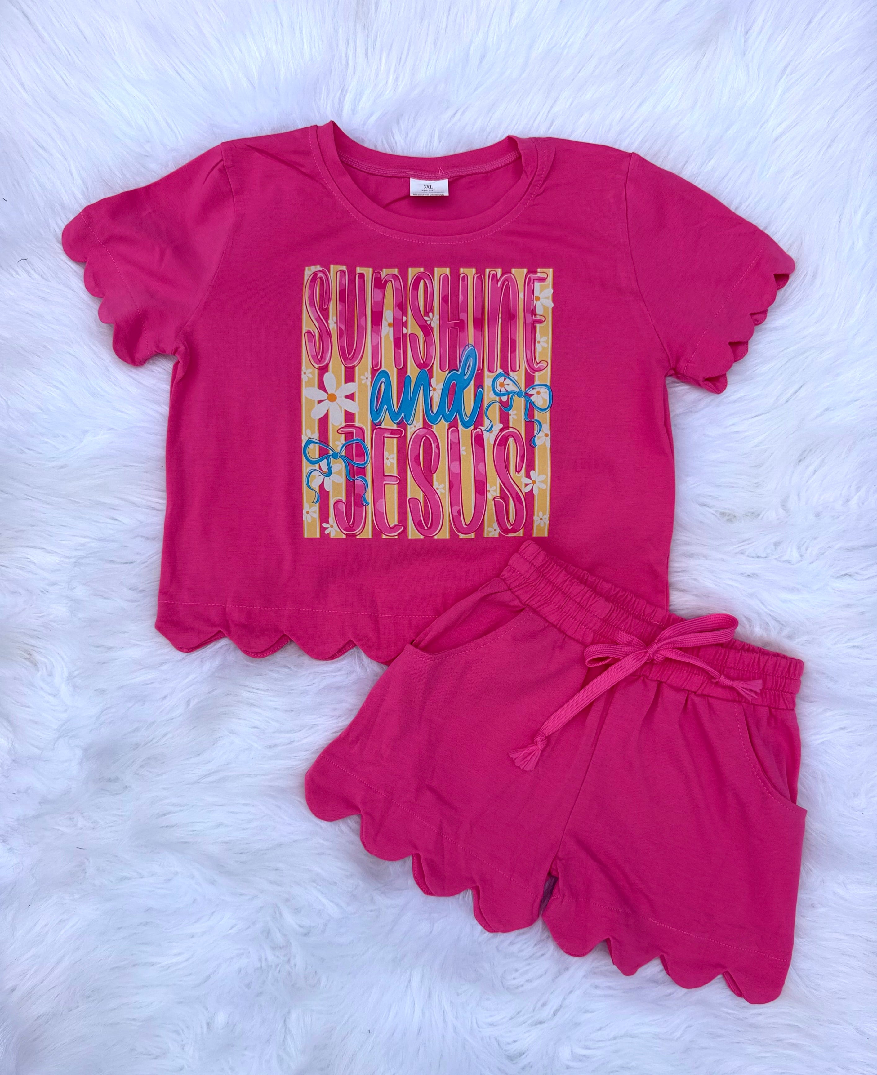 Sunshine and Jesus Scalloped Set