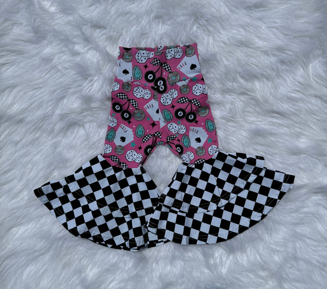 Pink Wild Card Double Bell Bottoms