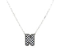 Checkered Initial necklace (FINAL SALE)