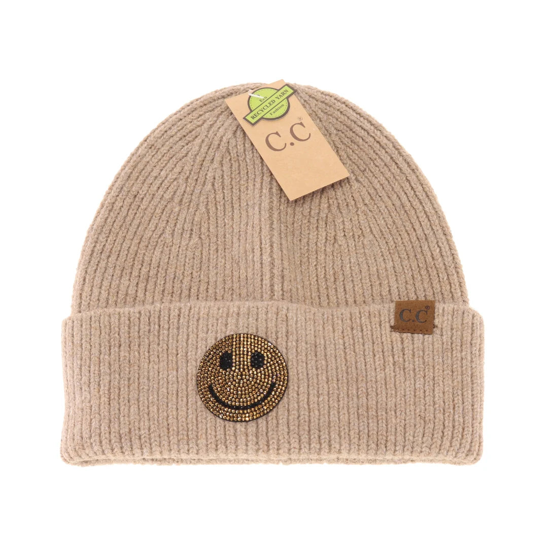 Happy Face Beanies (kids and adult) (FINAL SALE)