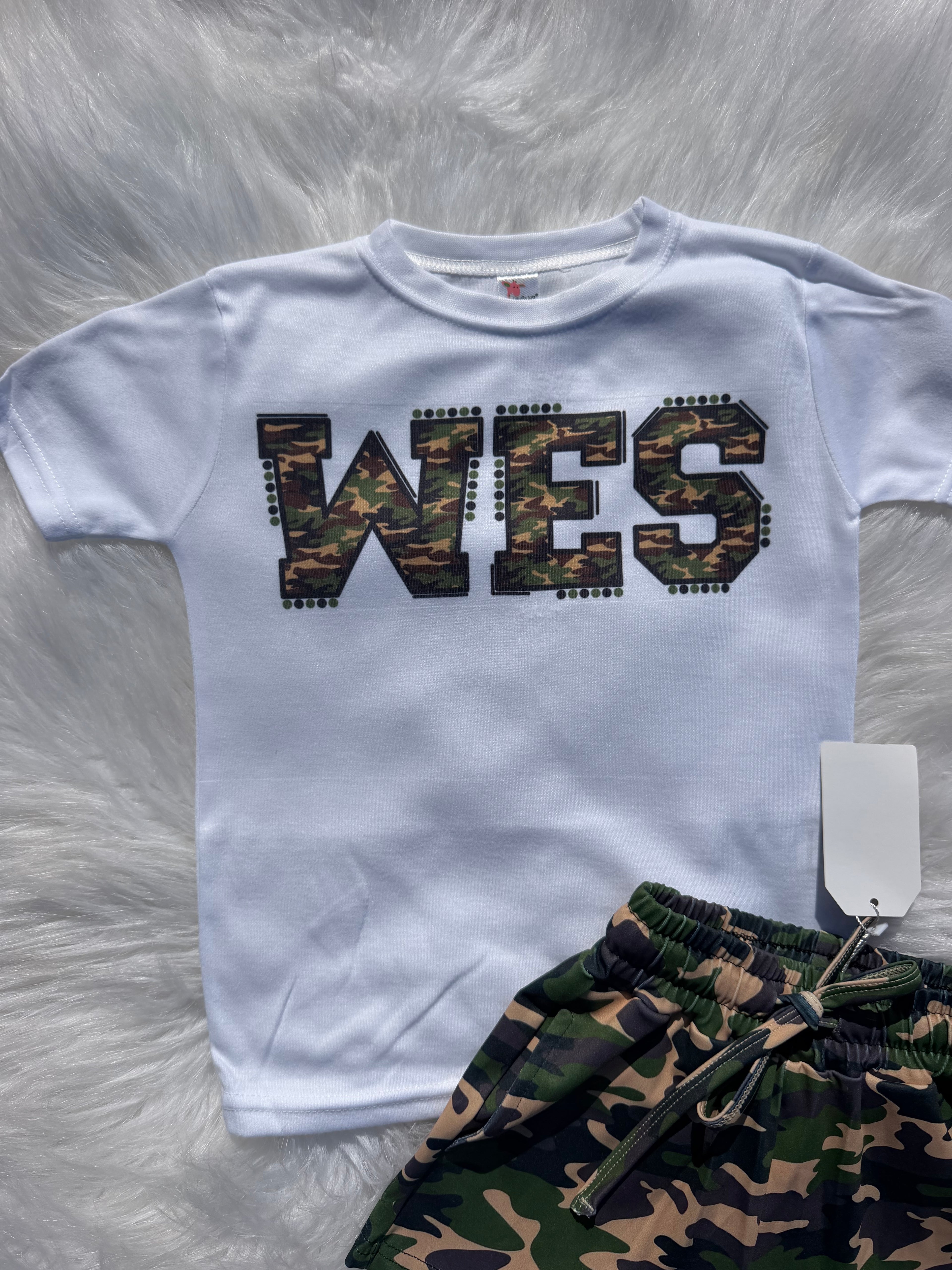 Custom Camo Name Bubbles, T-Shirts & Onesies