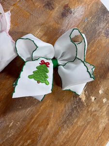 Embroidered Christmas Bows