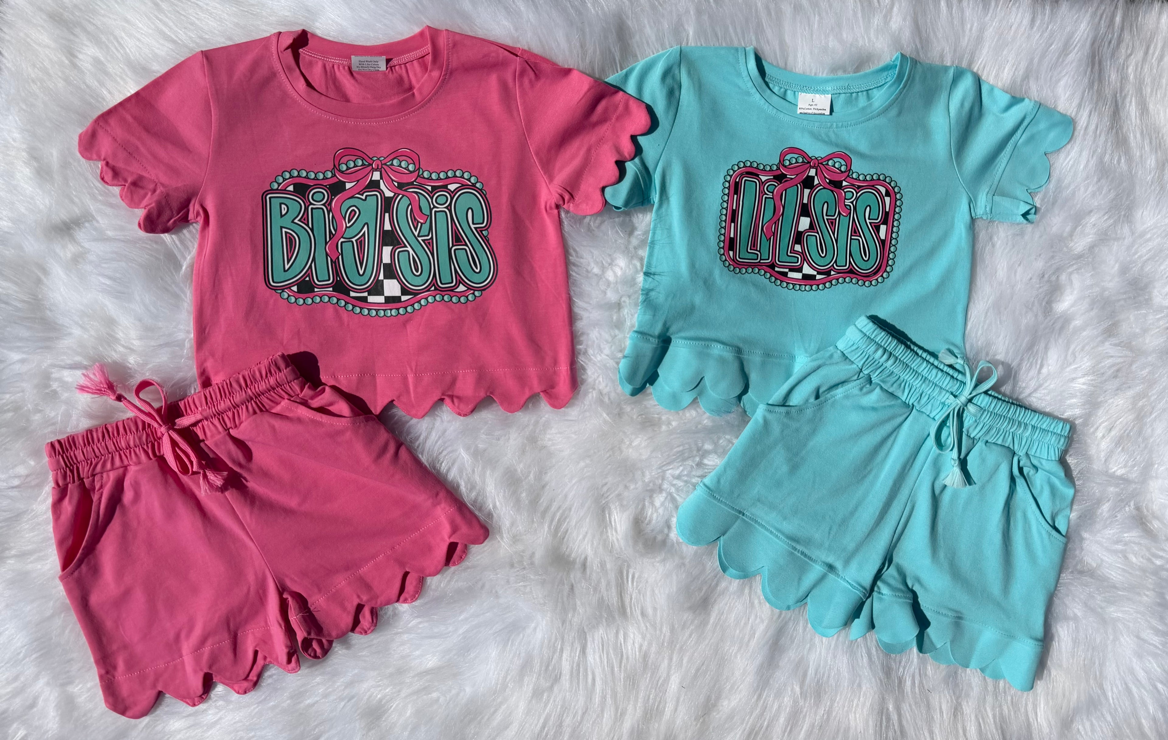 Big sis/Lil sis Scalloped Set