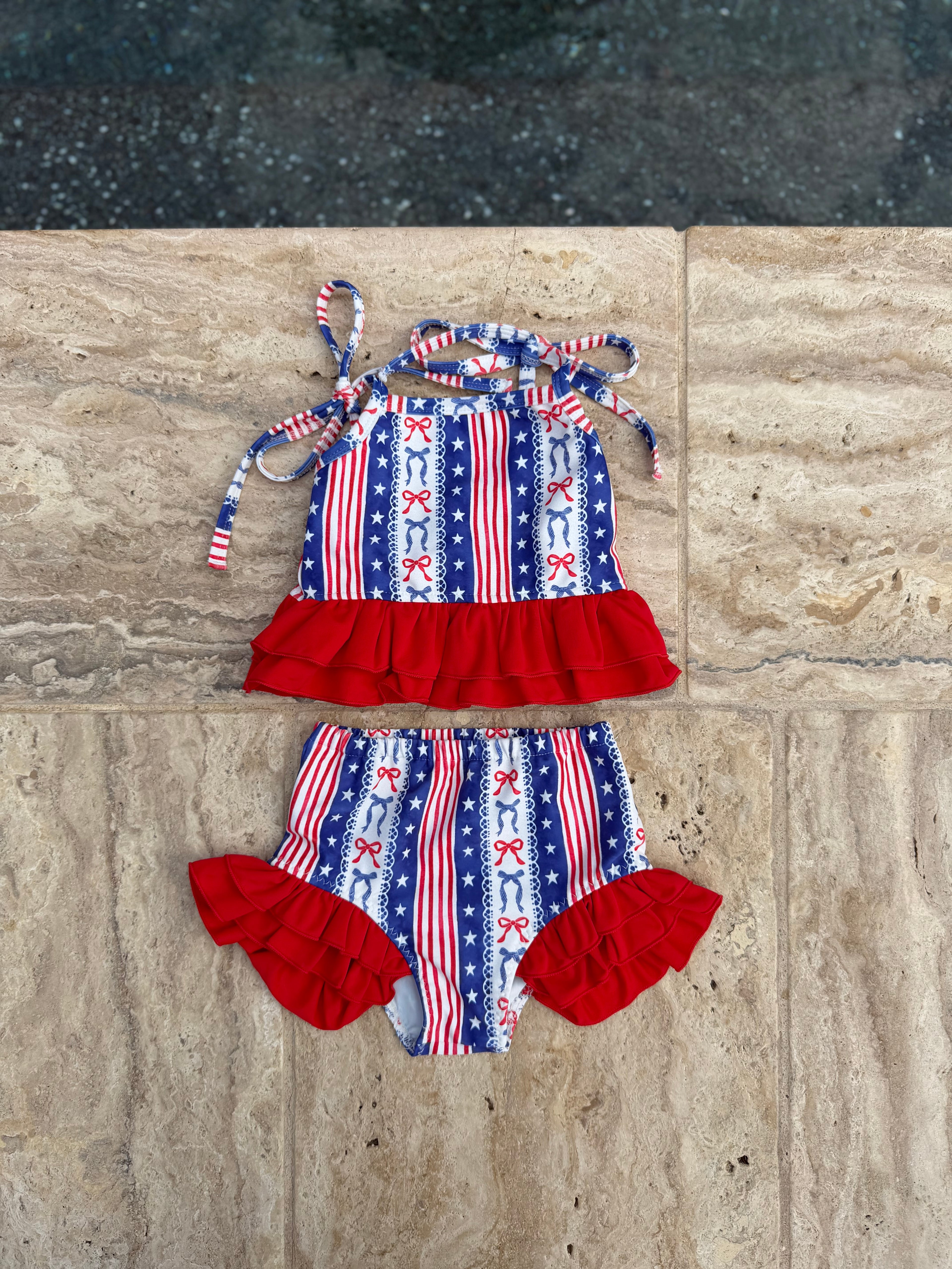Little Miss America 2 Piece Swim Suit